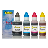 Zestaw promocyjny: Canon GI-490 czarny + 3 kolory, wersja 123drukuj 0663C001C 0664C001C 0665C001C 0666C001C 127163