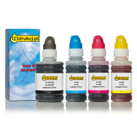 Zestaw promocyjny: Canon GI-50 czarny + 3 kolory, wersja 123drukuj 127162