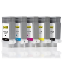 Zestaw promocyjny: Canon PFI-102 multipack MBK/BK/C/M/Y, wersja 123drukuj  132054