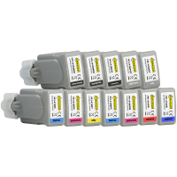 Zestaw promocyjny: Canon PFI-4100 MBK/PBK/C/M/Y/PC/PM/GY/PGY/R/B/CO 2 czarne + 10 kolorów, wersja 123drukuj 130747