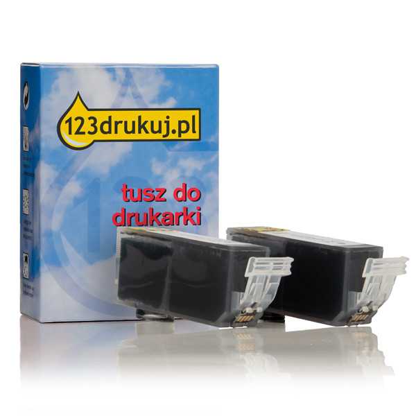 Zestaw promocyjny: Canon PGI-525PGBK 2x tusz czarny, wersja 123drukuj (Z CHIPEM) 4529B006C 132103 - 1