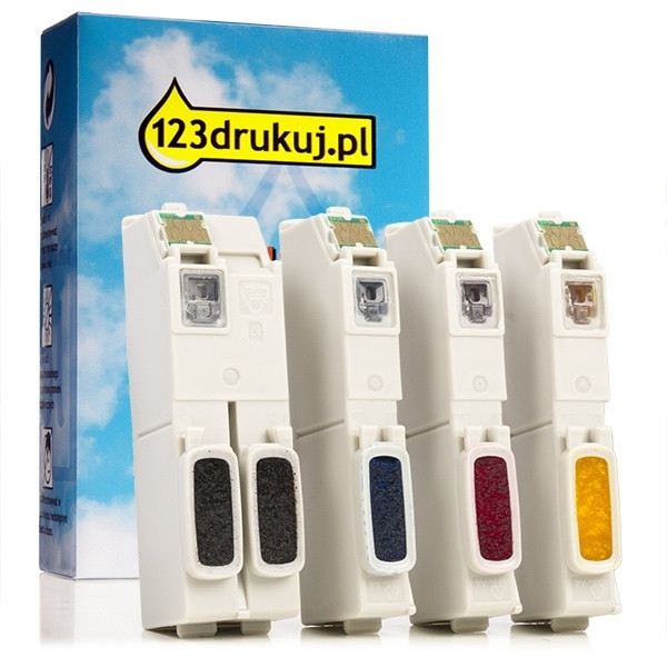 Zestaw promocyjny: Epson 26XL (T2636) tusz czarny + 3 kolory, zwiększona pojemność, wersja 123drukuj C13T26324012C C13T26364010C 026606 - 1