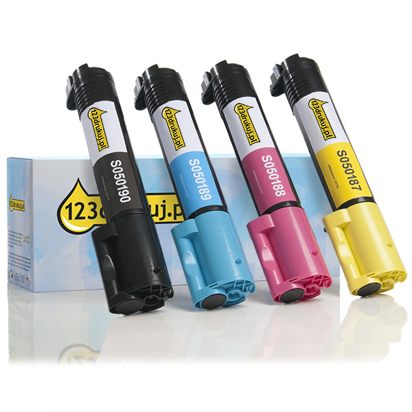 Zestaw promocyjny: Epson S050190, 189, 188, 187 tusz czarny + 3 kolory, wersja 123drukuj  130104 - 1