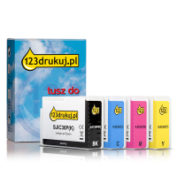 Zestaw promocyjny: Epson SJIC36P tusz czarny + 3 kolory, wersja 123drukuj C13T44C140C C13T44C240C C13T44C340C C13T44C440C 127167