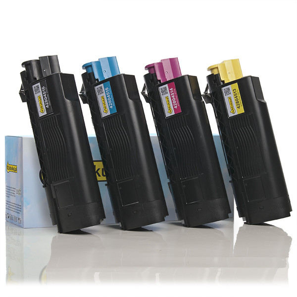 Zestaw promocyjny: OKI 42804516, 15, 14, 13 czarny + 3 kolory, wersja 123drukuj  130052 - 1