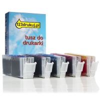 Zestaw promocyjny: PGI-580PGBK XL / CLI-581 XL 2 czarne + 3 kolory, wersja 123drukuj