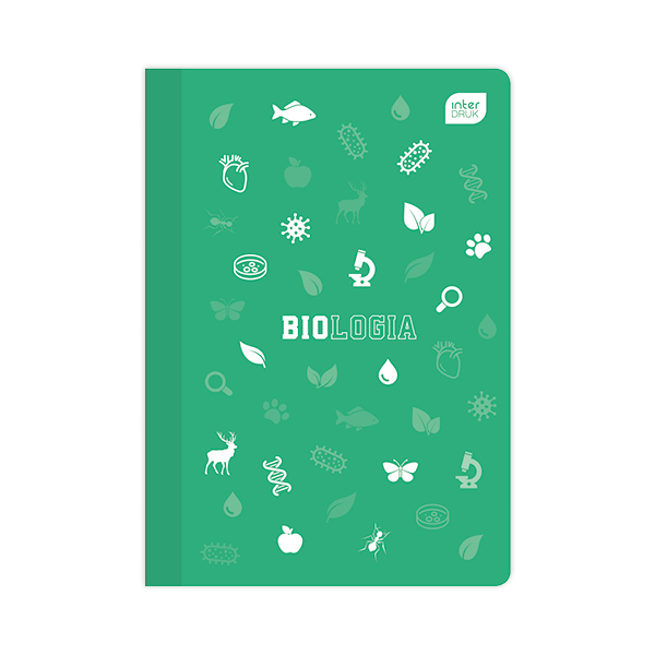 Zeszyt Biologia A5 / 60 kartek INTERDRUK, kratka, zielony  246641 - 1