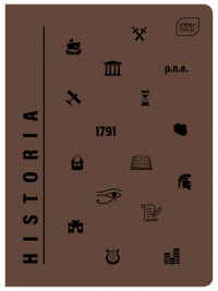 Zeszyt Historia A5 / 60 kartek Interdruk, kratka, brązowy 246640