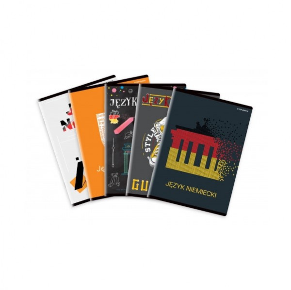Zeszyt j. niemiecki A5 / 80 kartek TOP 2000 twarda oprawa kratka  246654 - 1