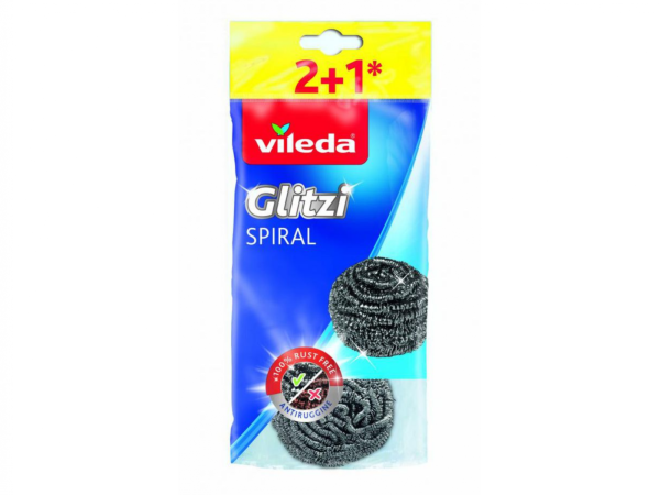 Zmywak stalowy Vileda | 3 szt. Glitzi spiral inox | 160561 545815 - 1
