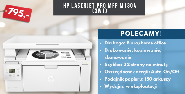 HP LaserJet Pro MFP M130a All-in-one A4 drukarka laserowa monochromatyczna (3 w 1)